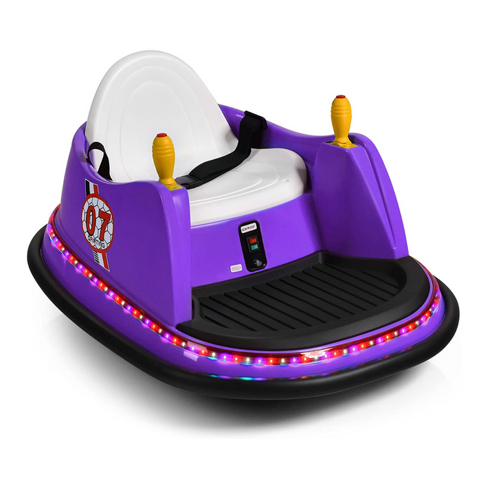 Kids Ride-On Bumper Car - Pink Car with Colorful Flashing Lights and Music - For Junior Adventurers and Fun Playtime Experience