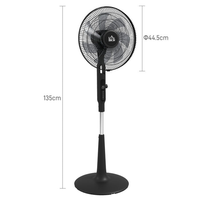 DC Pedestal Fan - 17.5'' Oscillating Fan with 28 Speed Settings and Mosquito Repellent - Features 3 Modes, 75° Oscillation, 12-Hour Timer, Adjustable Height for Home Comfort