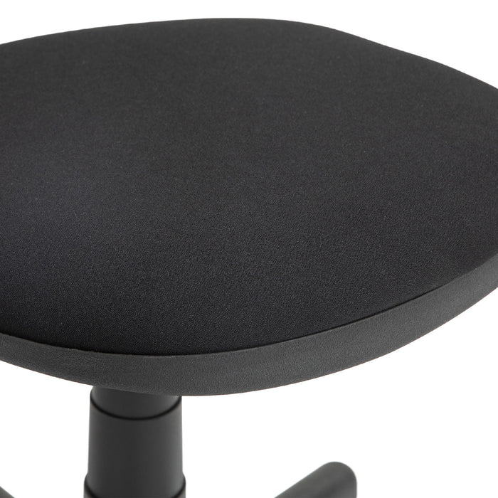 Armless Swivel Desk Chair in Black - Ergonomic and Space-Saving Design - Ideal for Small Workspaces & Home Offices