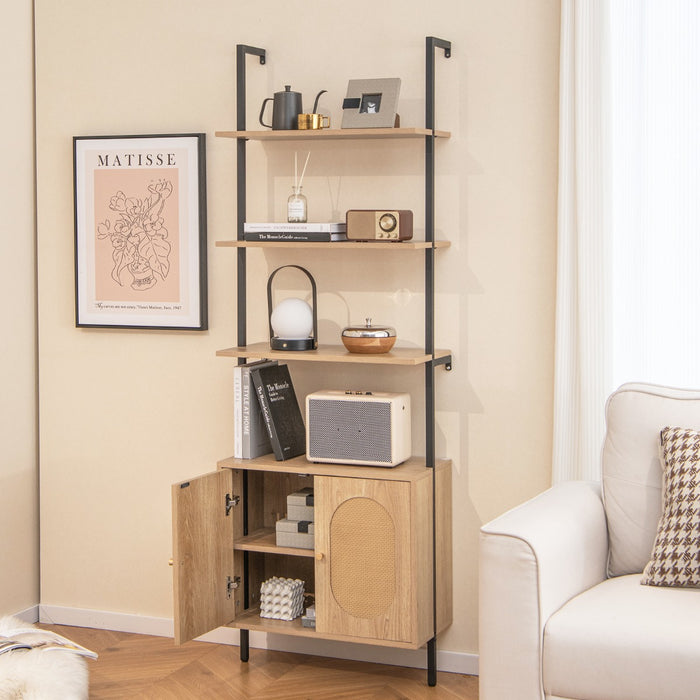 Wall Mounted Bookshelf - Multifunctional Bookcase with Storage Cabinet - Ideal Solution for Space Saving and Organized Storage