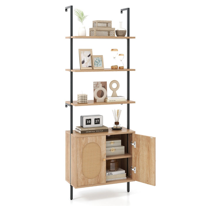 Wall Mounted Bookshelf - Multifunctional Bookcase with Storage Cabinet - Ideal Solution for Space Saving and Organized Storage