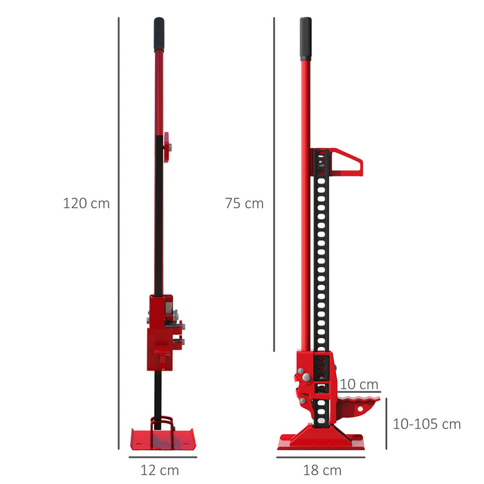 3 Tonne Farm Jack - Heavy-Duty 48" High Lift Jack for Tractors and Trucks - Ideal for Agricultural and Off-Road Lifting Needs