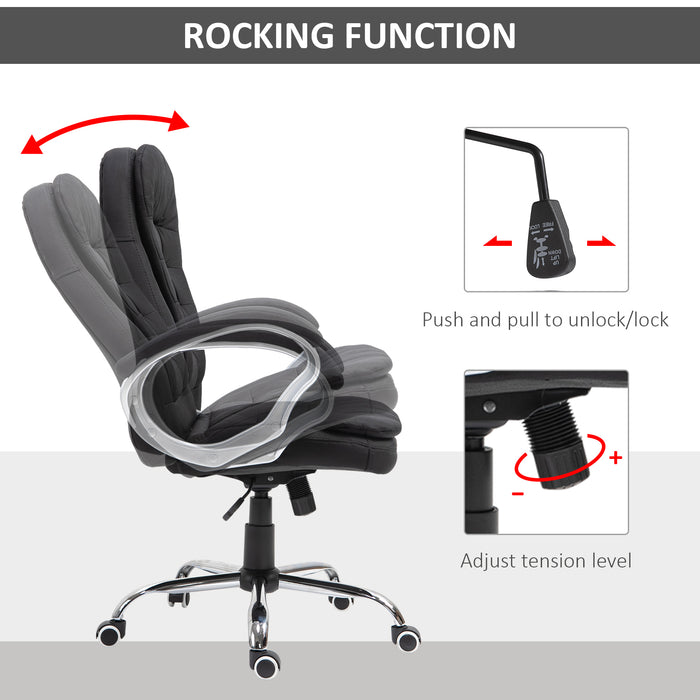 Ergonomic Task Chair with Arms - Home Office Comfort with Swivel Wheels & Linen Fabric - Ideal for Prolonged Sitting and Productivity