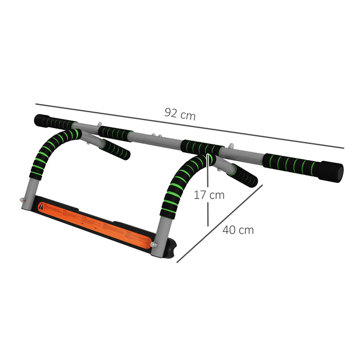 Home Fitness Pull-Up Bar - Doorway Horizontal and Push-Up Grip Bar for Indoor Gym - Upper Body Workout Equipment for Home Gym Enthusiasts