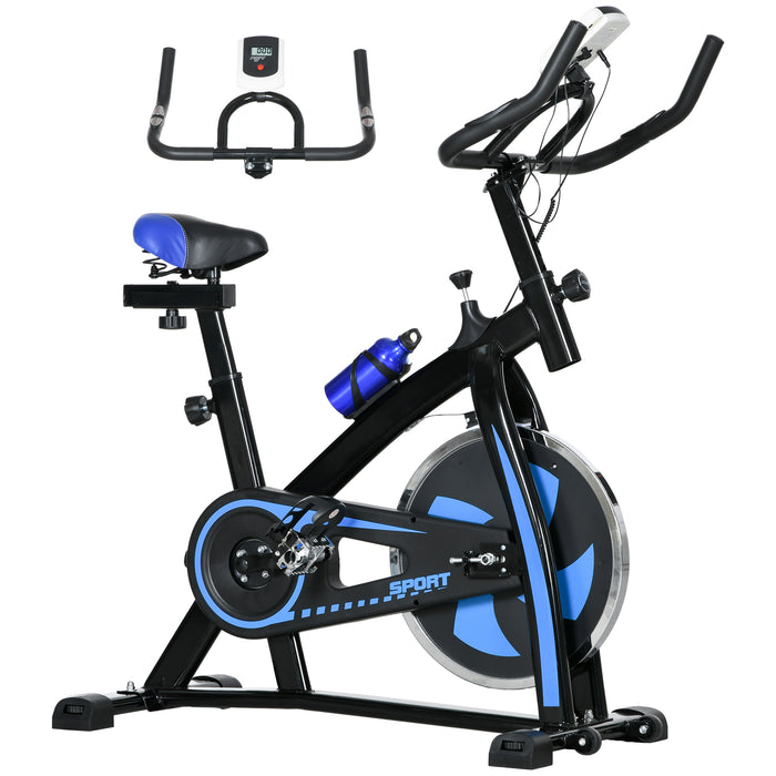 Exercise Bike - Heavy-Duty Indoor Stationary Cycling Machine with Adjustable Seat & Resistance - Ideal Home Gym Equipment for Cardio Workout and Fitness Training