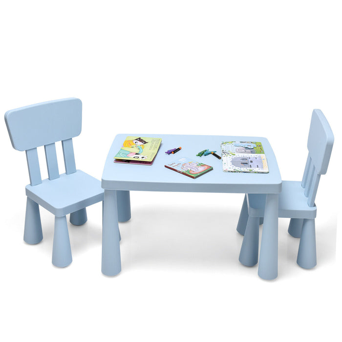 KidKraft - Blue Multi Activity Table and Chair Set Designed for Children - Ideal for Homeschooling, Crafting and Snack Time