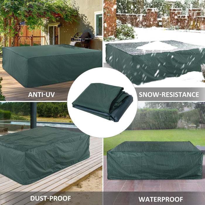 Outdoor Patio Furniture Cover - Heavy-Duty 600D Oxford Fabric, Square, Waterproof, Large Size - Protects Against Weather, Fits 230x230x70 cm Sets