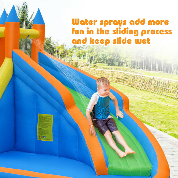 Castle Inflatables Model BCW-1 - Bouncy Castle with Water Slide, Indoor and Outdoor Use - Ideal for Children's Parties and Events