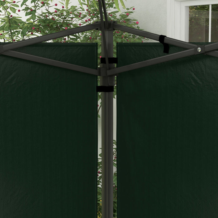 Gazebo Side Panel Replacements with Windows - Fits 3x3m or 3x6m Canopy, Green, Pack of 2 - Ideal for Outdoor Shelter and Privacy