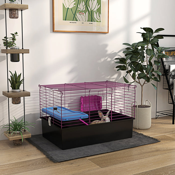 Dwarf Hamster Habitats - Sturdy Metal Cage with Tunnels, Water Bottle, and Food Dish - Ideal for Small Rodents and Pet Entertainment