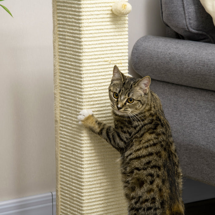 Scratching Post Cat Tree with Play Ball - 80 cm Tall, Durable Sisal Rope Design - Ideal for Cat Scratching and Playtime Needs