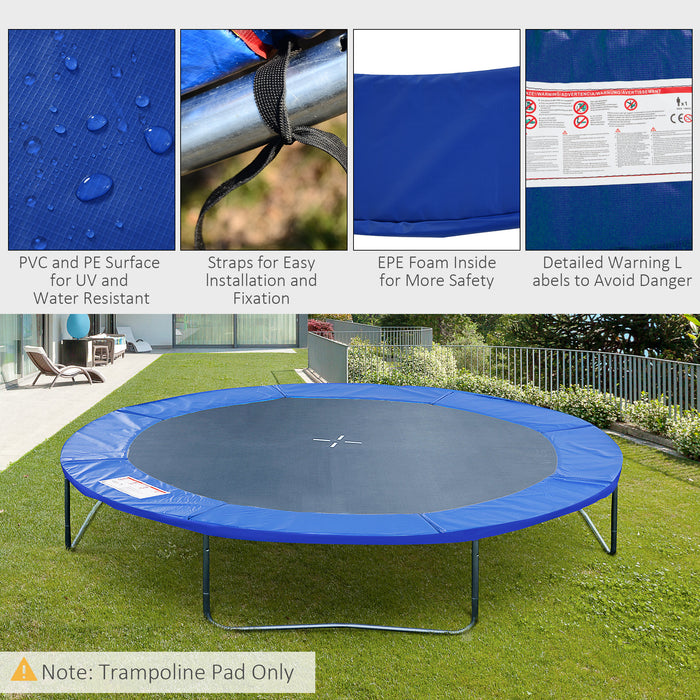 8ft Trampoline Replacement Pad - Φ244cm Safety Surround Padding in Blue - Ideal for Outdoor Family Fun and Protection