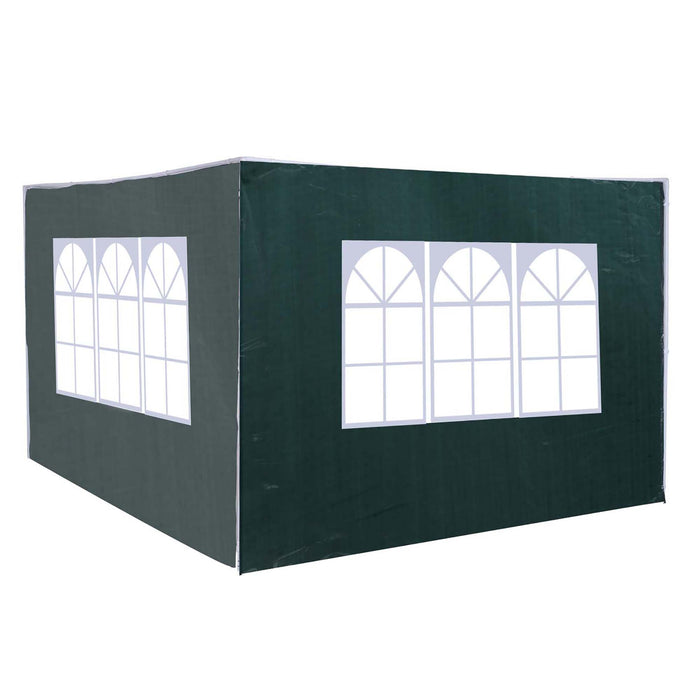 3 Meters Canopy Gazebo Side Panel - Exchangeable Marquee Wall Panels in Green - Ideal for Outdoor Events and Garden Shelter