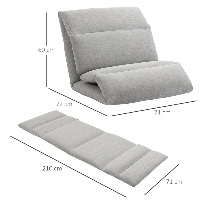 Adjustable Back Support Floor Chair - Versatile Foldable Lazy Sofa for Gaming, Meditation, Reading - Ideal Comfort Seating for Adults and Teens, Grey