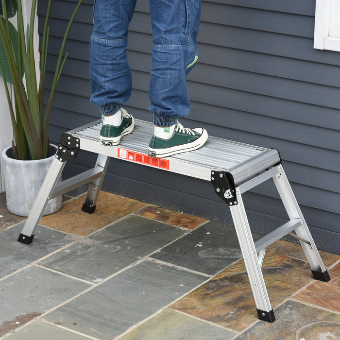 Professional Aluminum Folding Workbench - 109cm Length, 40cm Width, 50cm Height Portable Stand - Ideal for Contractors and DIY Enthusiasts