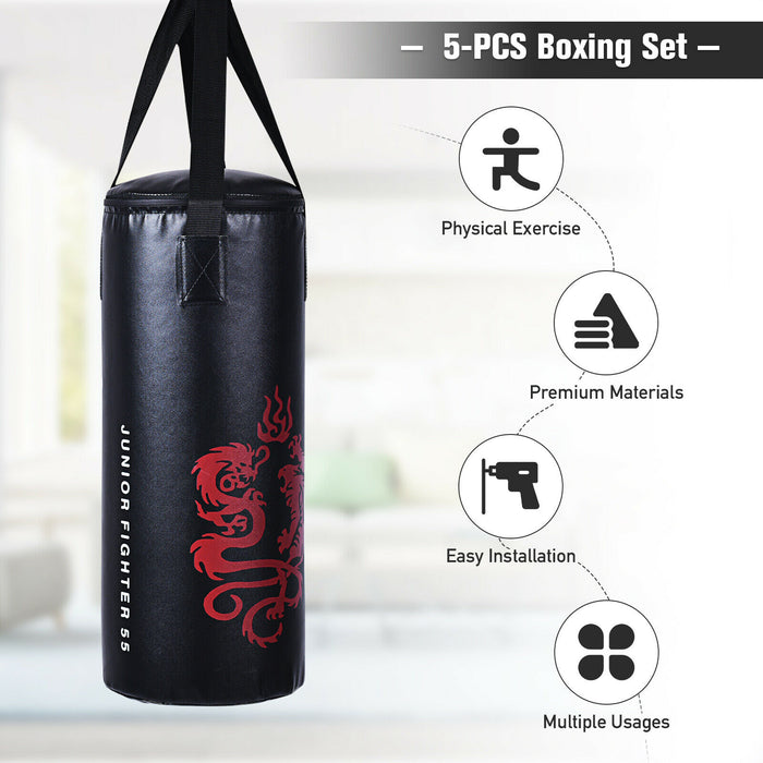 Children's Boxing Set - Boxing Training Kit with Rucksack - Ideal for Young Aspiring Boxers