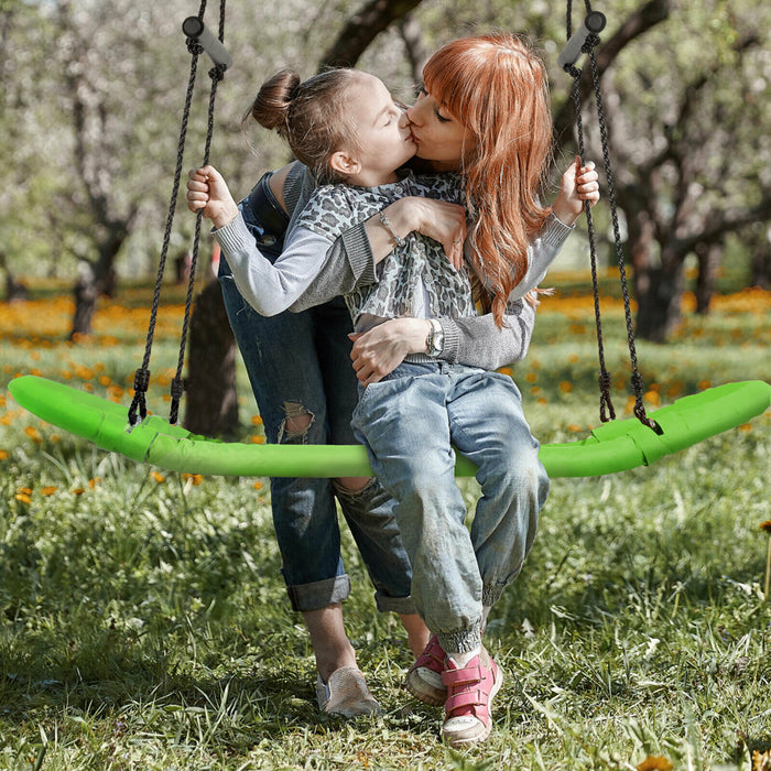 Soft Padded Surf Saucer - Children's Tree Swing in Camouflage Design - Ideal Outdoor Play Equipment for Kids