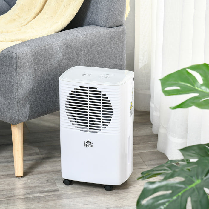 Compact Dehumidifier with Digital Humidity Monitor - Dual-Speed, Auto-Drain Function, and Timer - Ideal for Bedroom and Living Room Comfort