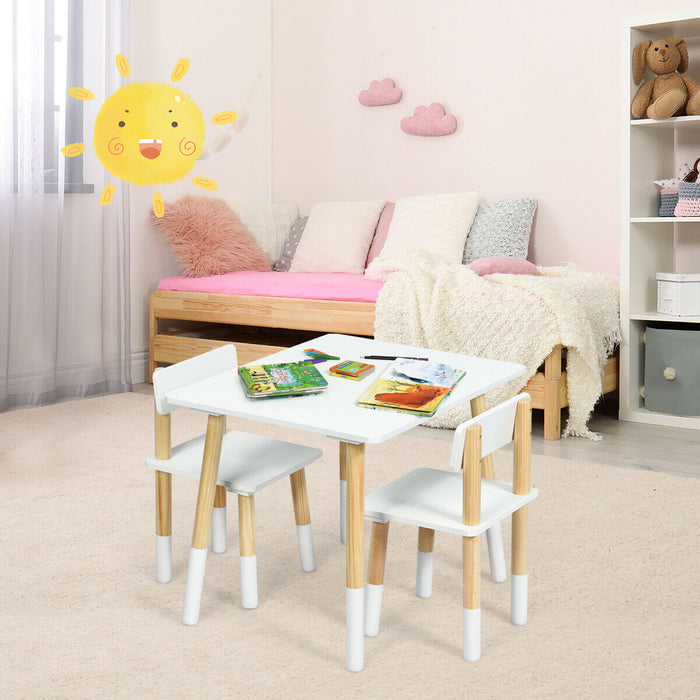 Kids' Furniture Creations - Wooden Activity Table with 2 Chair Set - Perfect for Playtime and Learning for Children