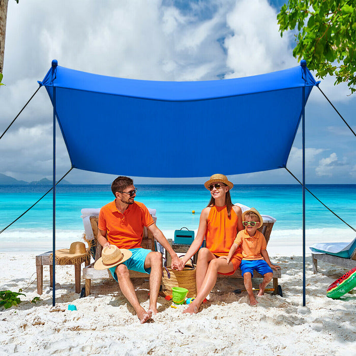 UPF 50 Waterproof Sunshade Canopy - Portable, Durable, 300cm x 300cm in Blue - Perfect for Outdoor Events, Camping, and Picnics