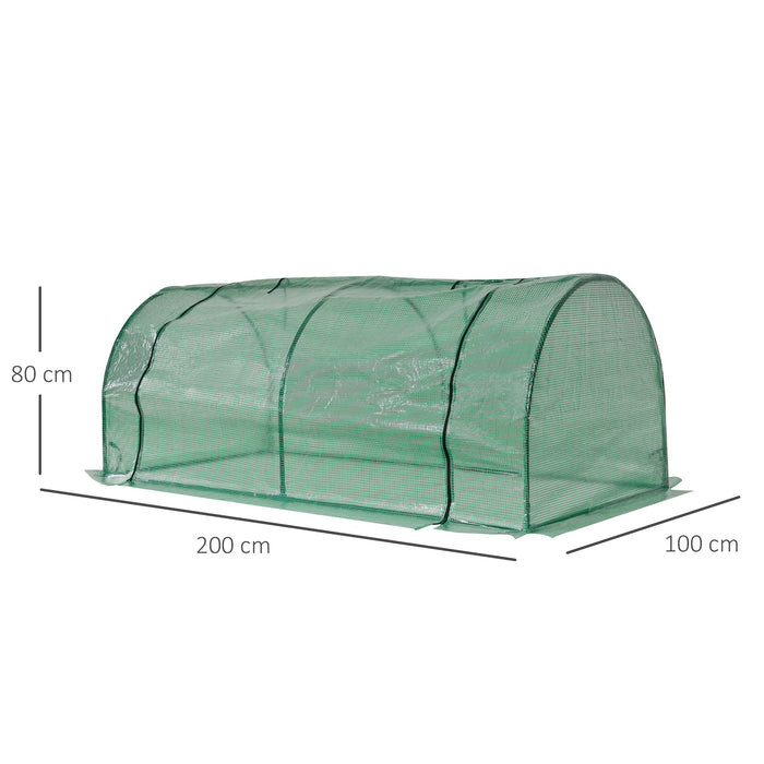 Greenhouse Tunnel for Garden Growth - Steel-Framed Outdoor Growing Shelter with PE Cover - Ideal for Protecting Plants & Jumpstarting Seedlings