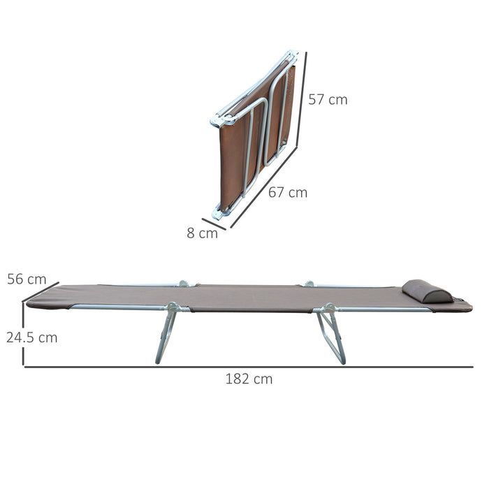 Garden Sun Bed Chair with Adjustable Back - Recliner Lounger for Relaxation - Ideal Outdoor Furniture for Patio, Coffee Color