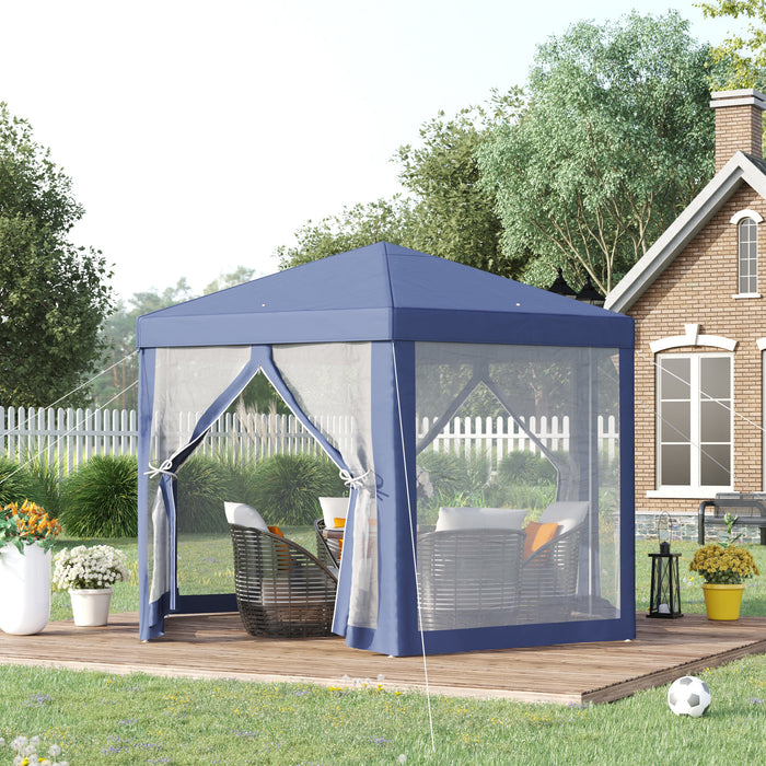 4M Hexagon Netting Gazebo - Patio Canopy Tent with Shade Resistance for Outdoor Shelter - Ideal for Parties and Gatherings