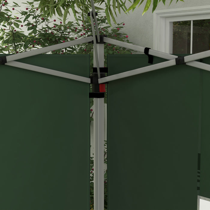 Replacement Gazebo Side Panels with Windows - Fits 3x3m/3x4m Pop-Up Structures, 2-Pack in Green - Ideal for Outdoor Shelter and Privacy