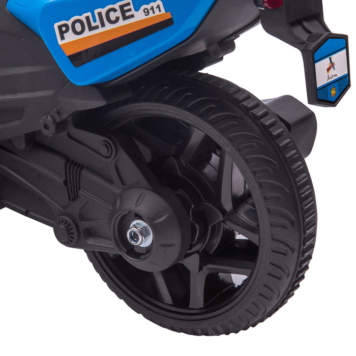 Kids 6V Electric Police Motorcycle - Ride-On Toy with Siren, Lights, Horn, and Realistic Sounds - Perfect for Toddlers Aged 18-36 Months Outdoor Fun