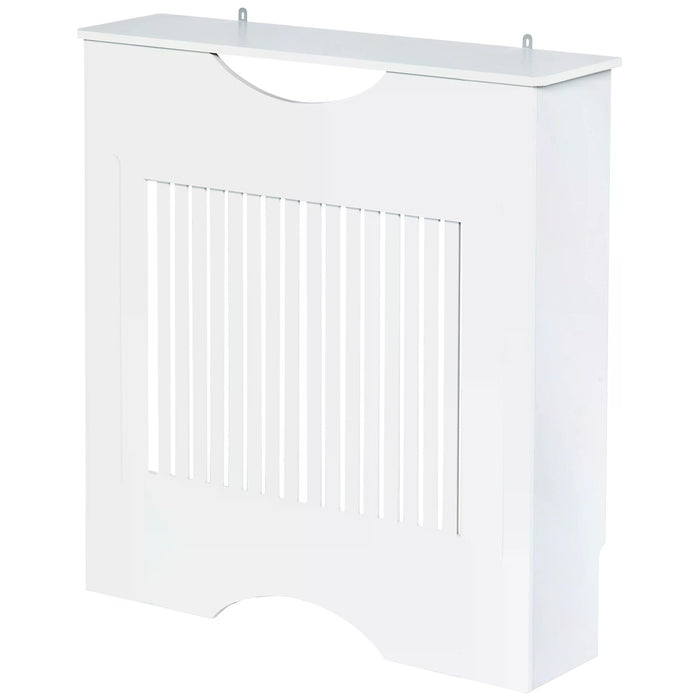 E1 Class Radiator Cover - 12mm Thick MDF Engineered Wood, 78cm Width - Sleek White Home Heating Solution for Safety and Décor