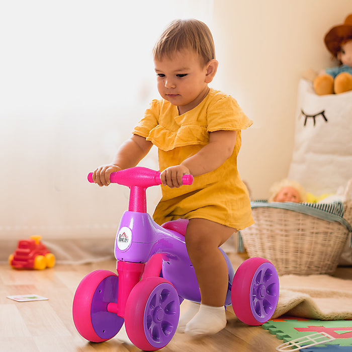 Kids' Balance Training Walker - Ride-On Toy with Non-Slip Rubber Wheels, Purple - Ideal for Toddlers Learning to Walk