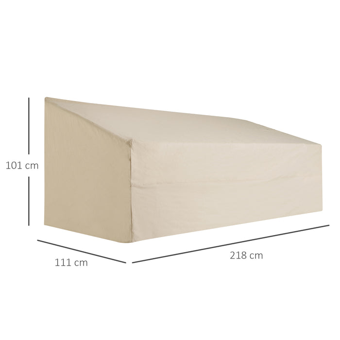 Oxford Cloth 600D - Heavy-Duty Waterproof 3-Seater Sofa Cover for Outdoor Furniture - Beige Patio Protection for Home & Garden Use