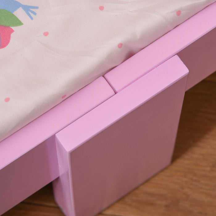 Kids Castle Bed with Charming Pink Design - MDF Construction Single Sleeper for Children - Perfect Bed for Little Princesses