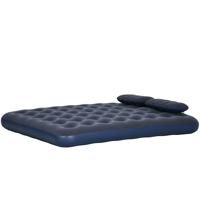 Inflatable Double Air Bed with Included Hand Pump - Durable & Comfortable Sleeping Solution - Ideal for Camping & Guest Use