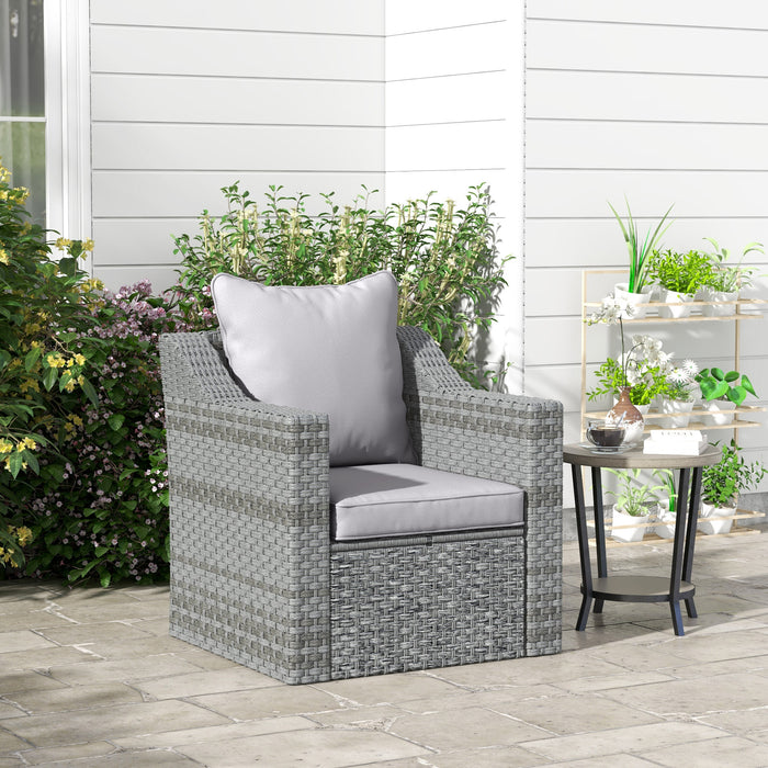 Patio Chair Comfort Cushion Set - 1-Piece Back and Seat Pillow for Indoor & Outdoor Use, Light Grey - Ideal Replacement Cushions for Garden Furniture