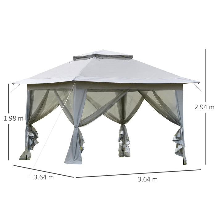 Easy-Up Folding Event Shelter - Portable Pop-up Canopy Tent with Sun Protection and Steel Frame - Includes Roller Bag for Convenience, Perfect for Parties and Outdoor Gatherings