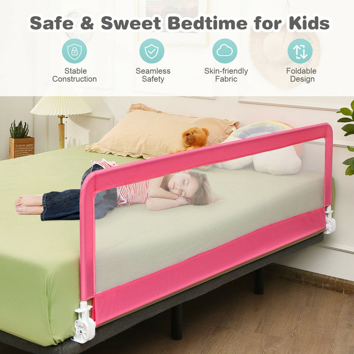 Universal - Folding Bed Rail with Safety Strap, Beige - Ideal for Ensuring Safety During Sleep