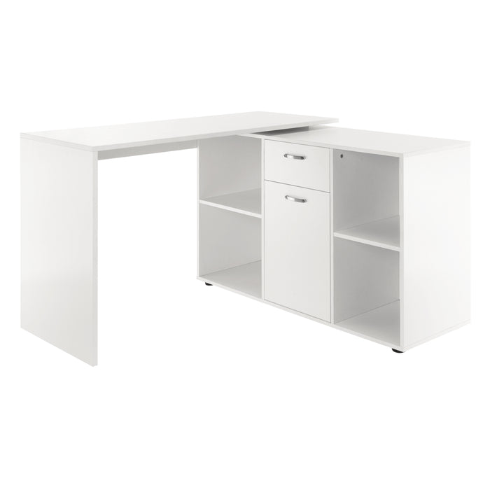 Modern L-Shaped Computer Desk - Home Office Corner Workstation with Ample Storage for Laptop, PC - Ideal for Productivity and Space Efficiency