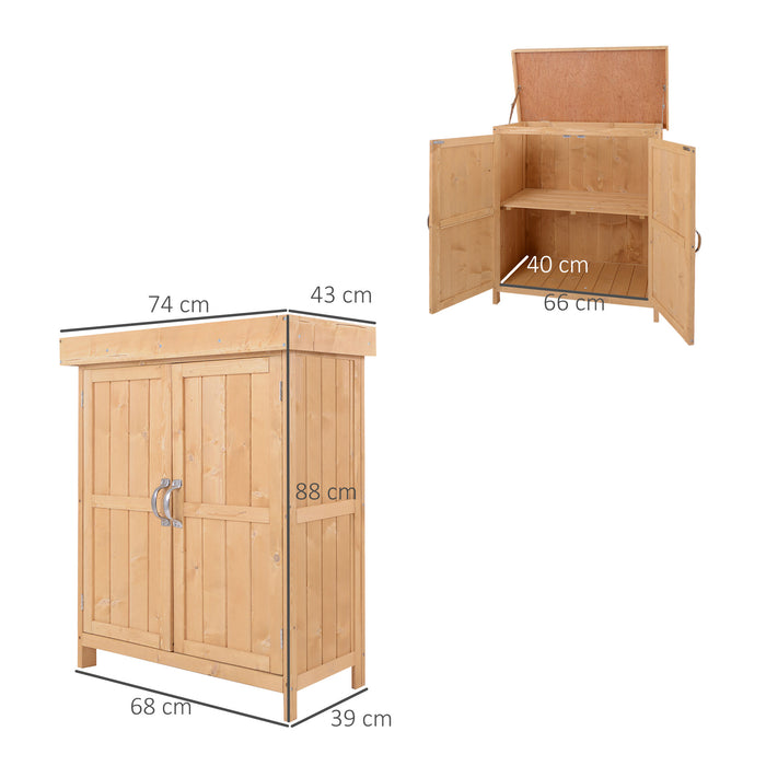 Cedarwood-Burlywood Outdoor Shed - Garden Storage Solution - Ideal for Organizing Tools, Equipment, and Accessories