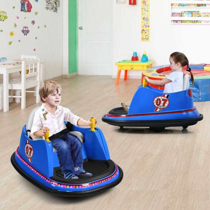 Child's Bumper Car Ride-On - Red Toy with Colorful Flashing Lights and Music - Fun Play for Boys and Girls