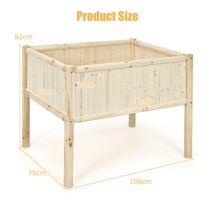 Raised Fir and Pine Wood - High-Quality Garden Planter Box - Perfect for Green Thumbs and Urban Gardening Enthusiasts