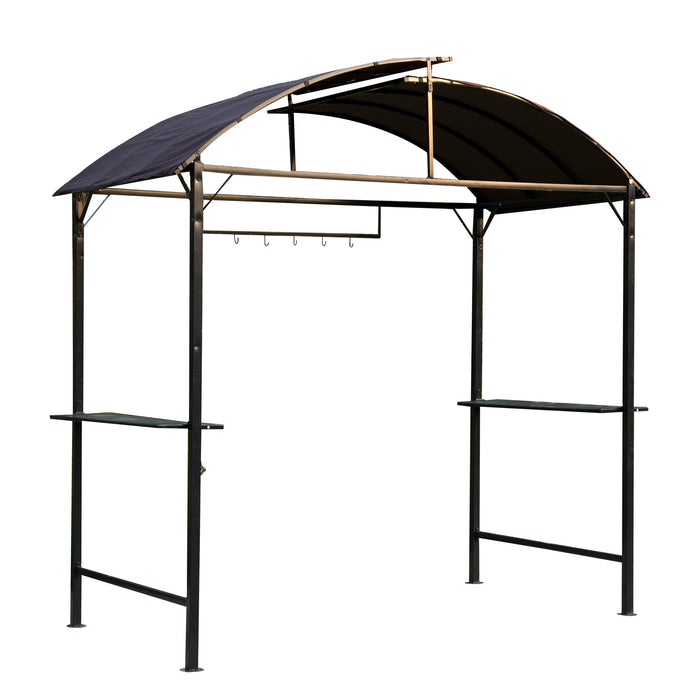 Metal Gazebo Marquee in Coffee Brown - Durable Outdoor Shelter for Events - Ideal for Garden Parties and Social Gatherings