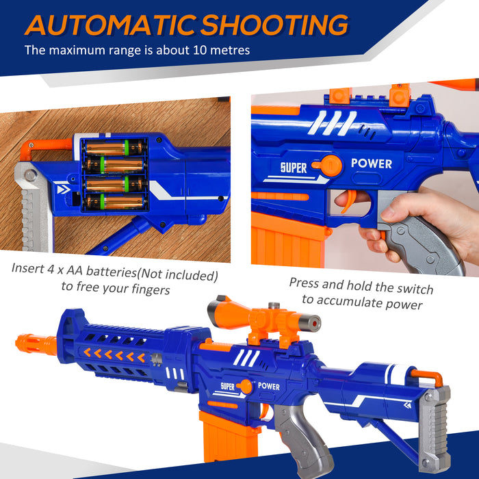 Foam Blaster Toy Gun with Automatic Continuous Firing - Includes 20 EVA Soft Darts and Target Board - Perfect for Kids 8-12 Years, Fun Shooting Game for Boys and Girls