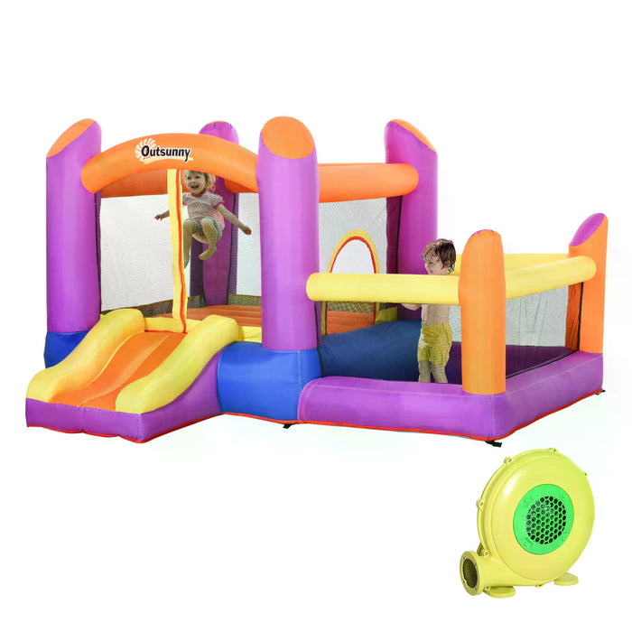 Inflatable Kids Bounce Castle with Slide and Pool - 3-in-1 Outdoor Trampoline, Water Play Area - Fun Activity Center for Children Ages 3-12