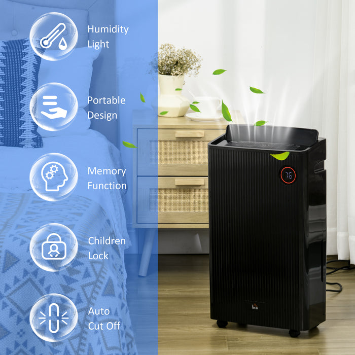 5500mL Large-Capacity Dehumidifier with Built-in Air Purifier - UVC Sterilization, Ionizer, 24-Hour Timer, 5 Operating Modes, 16L Daily Extraction - Ideal for Home Laundry Use, Sleek Black Design