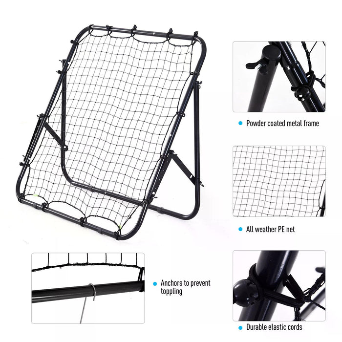 Multi-Sports Training Aid for Adults - Heavy-Duty PE Mesh with Metal Frame, 108W x 100D x 65H cm - Ideal for Football Practice and Athletic Drills