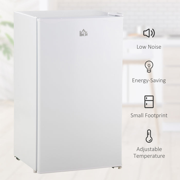 91L Under Counter Refrigerator with Chiller Box - Reversible Door, Adjustable Thermostat, Quiet 40dB Operation, 47.5cm Width - Ideal for Small Spaces & Quiet Environments