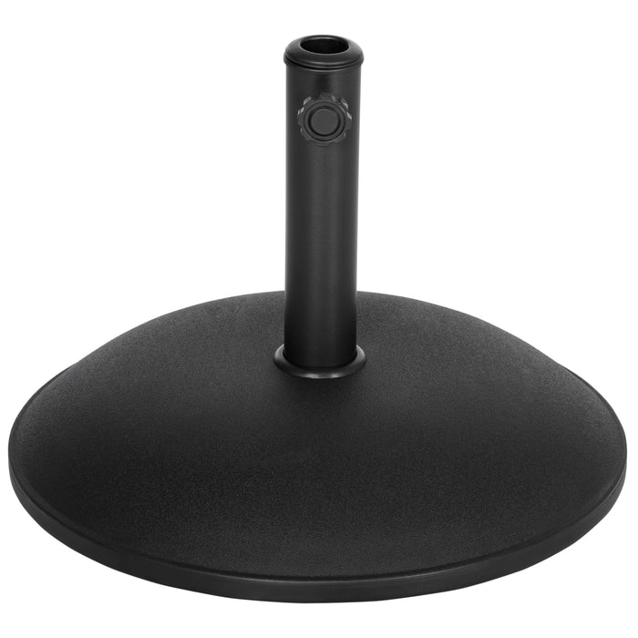 Heavy Duty 20kg Cement Parasol Base - Sturdy Round Umbrella Stand in Grey/Black - Perfect for Outdoor Patio Stability