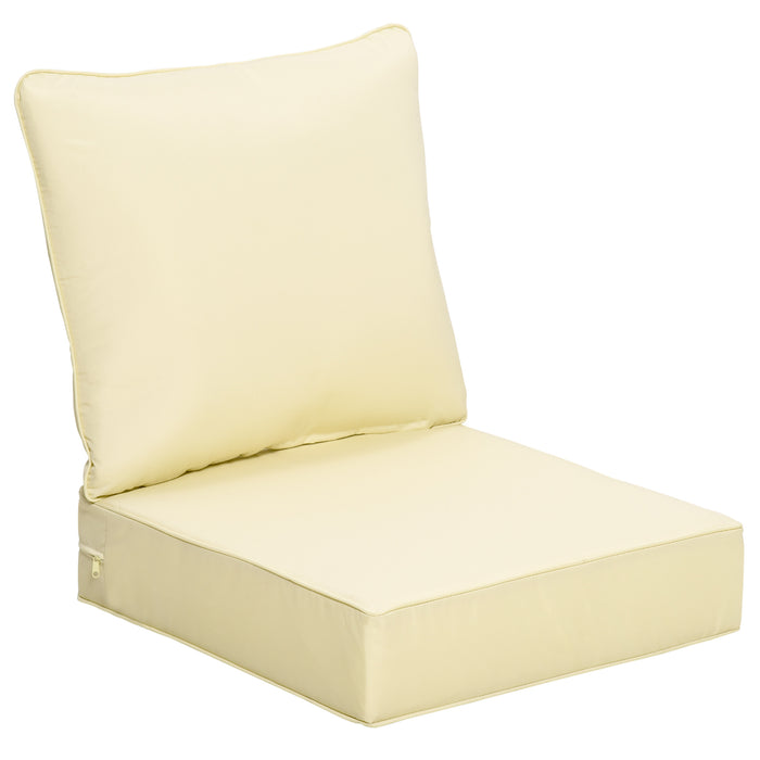 Outdoor Deep Seating Chair Cushions - Comfortable Patio Seat and Back Cushion Set - Ideal for Garden Furniture Refresh