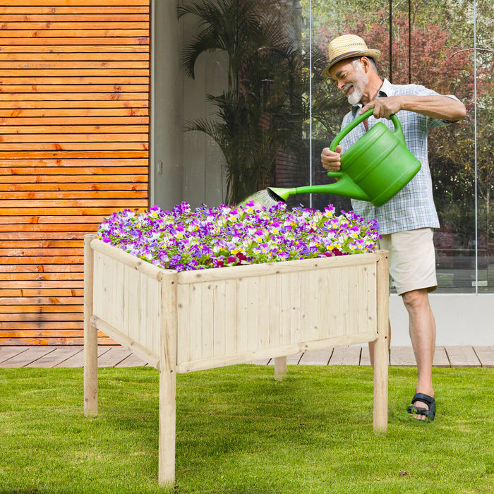 Raised Fir and Pine Wood - High-Quality Garden Planter Box - Perfect for Green Thumbs and Urban Gardening Enthusiasts